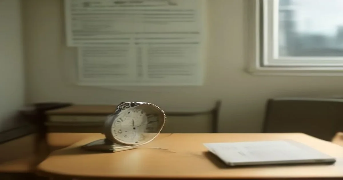 Coiled network cable beside a paper test checklist and analog stopwatch on a wooden desk